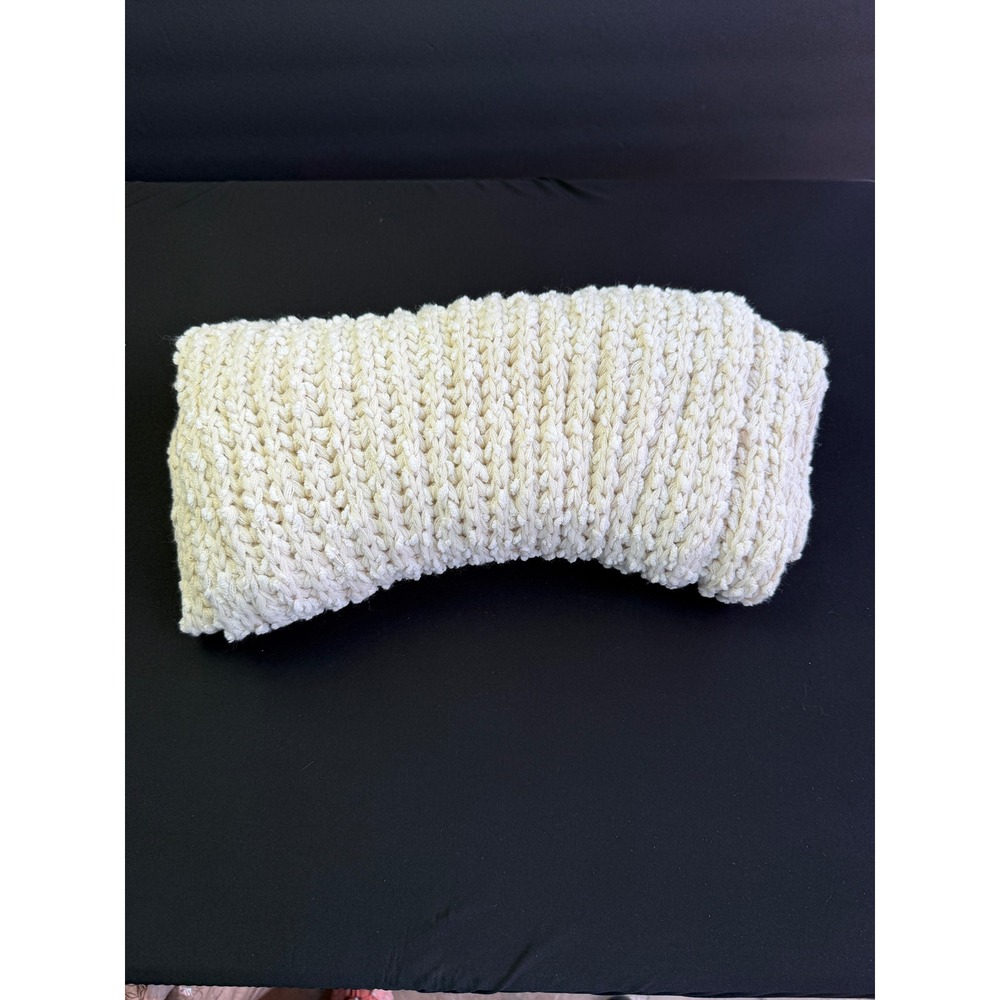 Chunky Knit Infinity Scarf OS Cream‎ Ivory Winter Warm Soft Cozy Boho Minimalist